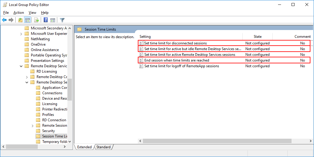 Desktop info настройка gpo. Увеличить время таймаута на ims2000. Sessions limit. (disconnectbyservertimeout). Sessions limit.